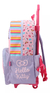 HELLO KITTY MOCHILA 16 CARRO ARCOIRIS WABRO 11794 en internet