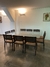 Mesa de Jantar 1,90 x 1,90m com Base em Madeira e Tampo de Vidro - Tetum (0371) na internet