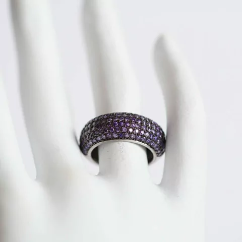 ANILLO PLATA ZIRCONIAS LILA (ZM315468)