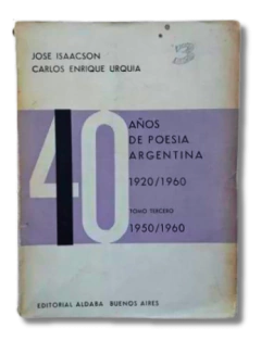 Pack x3: 40 Años de Poesía Tomo 1, 2 y 3 / Carlos Enrique Urquia y Jose Isaacson (usado) en internet