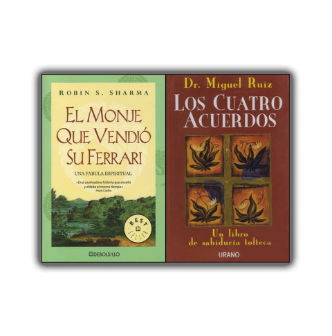 Pack Libros X2 - El monje que Vendió su Ferrari + Los Cuatro Acuerdos