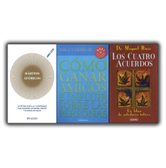 Pack Libros x3 - Hábitos Atómicos + Como Ganar Amigos + Los Cuatro Acuerdos