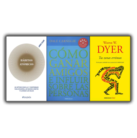 Pack Libros x3 - Hábitos Atómicos + Como Ganar Amigos + Tus Zonas Erroneas - comprar online