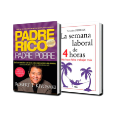 PACK LIBROS X2 - PADRE RICO PADRE POBRE Y LA SEMANA LABORAL DE 4 HORAS