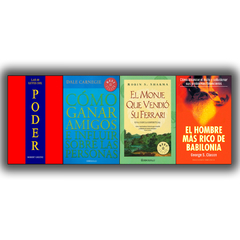 Pack x4 - 48 leyes del poder + Como ganar amigos + El Monje Que vendio su ferrari + El hombre mas rico de babilonia