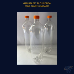 Garrafa PET 2 Litros Cilíndrica - CAIXA COM 18 UNIDADES na internet