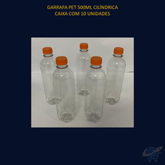 Garrafa PET 500ml Cilíndrica - CAIXA COM 10 UNIDADES - Universo OBA - Produtos de astronomia e astronáutica