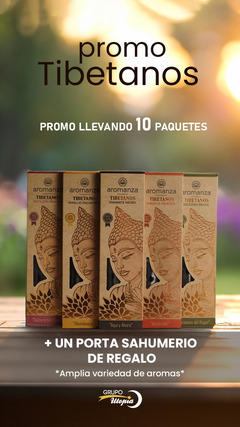 PROMO 10 SAHUMERIOS TIBETANOS BLACK + 1 PORTA SAHUMERIO DE REGALO - comprar online