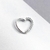 Piercing Prata Coração Articulado 11x13 mm (Orelha Esquerda)