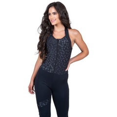Macacão Academia Feminino Bojo Detalhes Cirrê Textura Proteção UV50+ Orbis - comprar online