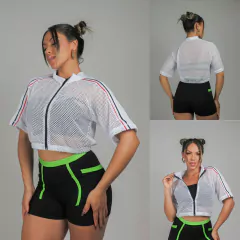 CROPPED MB DE TELA COM ZIPER FRONTAL EXCLUSIVA