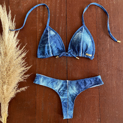 BIQUÍNI CORTININHA BASIC JEANS EXCLUSIVO