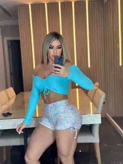 CONJUNTO SHORT SEREIA COM TOP CIGANINHA TURQUESA MANGA LONGA EXCLUSIVO