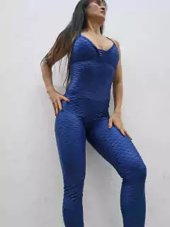 MACACÃO BROCADO CIRRÊ AZUL