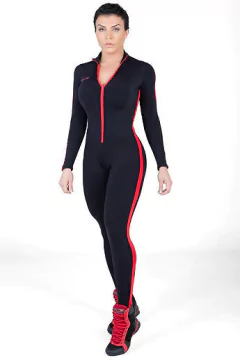 Macacão feminino suplex Firestorm Preto Vermelho