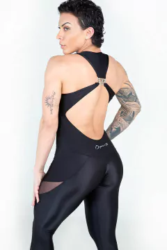 Macacão Vanity preto tule Dynamite - comprar online