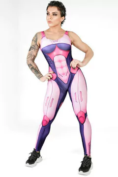 Macacão Fitness Dynamite Robo Rose