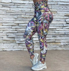 LEGGING CÓS DRAPEADO ABSTRATIC GOLD EXCLUSIVA