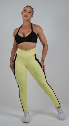 CONJUNTO AMARELO MB LEGGING COM BOLSO LATERAL ALTA COMPRESSÃO EXCLUSIVO