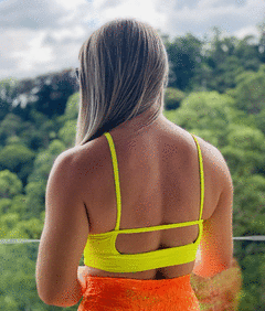 TOP SHAPE AMARELO NEON COM CINZA - comprar online