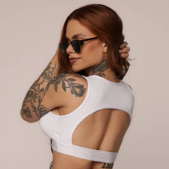 TOP FIT BRANCO COM ELÁSTICO - comprar online