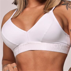 TOP MILANO BRANCO COM ELÁSTICO BRANCO