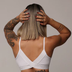 TOP MILANO BRANCO COM ELÁSTICO BRANCO - comprar online