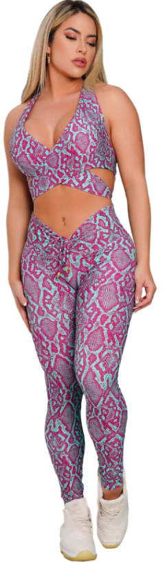 CONJUNTO COBRA VINHO FUSO CÓS FRANZIR LEVANTA BUMBUM COM TOP TRANSPASSADO