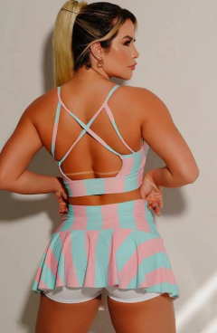 CONJUNTO LISTRAS DOS SONHOS SHORT-SAIA E TOP TRAVETTI - comprar online