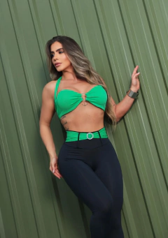 CONJUNTO ELEGANCE LUREX VERDE EXCLUSIVO - MB Musa Fitness