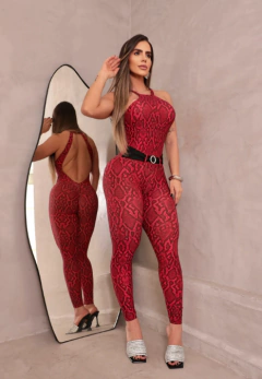 MACACÃO ELEGANCE RED SNAKE VENEZA EXCLUSIVO