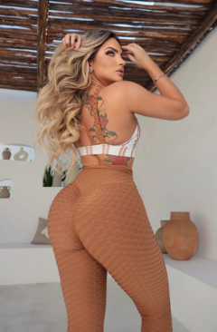 CONJUNTO ELEGANCE AREIA LISTRADO EXCLUSIVO - MB Musa Fitness