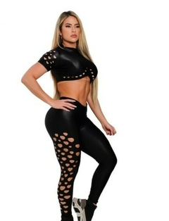 CONJUNTO CORTE LASER CORAÇÕES PRETO CIRRÊ - MB Musa Fitness
