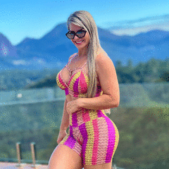 CONJUNTO TOP MOVING E SHORT EMPINA BUMBUM CROCHET EXCLUSIVO na internet