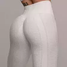 Imagem do Legging Empina Bumbum Jacquard Dots Branco
