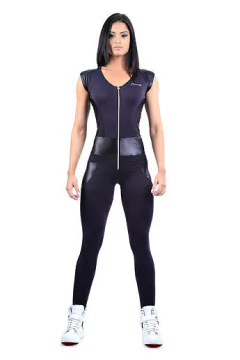 Macacão Fitness Suplex Preto Unitard Black Dynamite