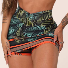 CONJUNTO TOP FLORENÇA COM SHORT-SAIA FUNNY FLORA EXCLUSIVO - MB Musa Fitness