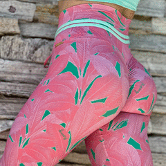 LEGGING EMPINA BUMBUM FOLHAGEM COMPOSÊ ROSA EXCLUSIVA - comprar online