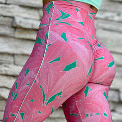 LEGGING JUMP EMPINA BUMBUM FOLHAGEM COMPOSÊ ROSA EXCLUSIVA - comprar online