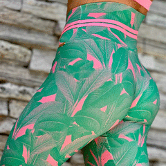 LEGGING COMUM FOLHAGEM COMPOSÊ VERDE EXCLUSIVA - comprar online