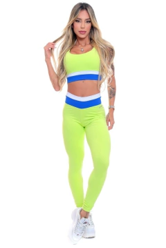 Conjunto Benim Verde Neon e Azul