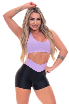 Conjunto Milão Preto Cos Lilás