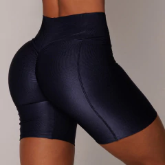 Conjunto Top Geórgia com Short Empina Bumbum Glossy Marine - MB Musa Fitness