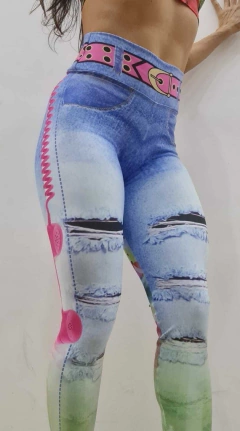 LEGGING FAKE JEANS CELLPHONE na internet