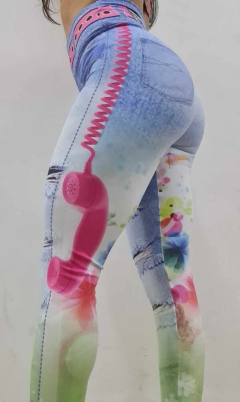 LEGGING FAKE JEANS CELLPHONE