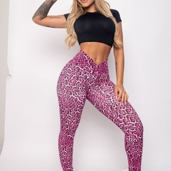 CONJUNTO CALÇA CÓS FRANZIR TOP STRAPPY MIMOSA ROSA COM BABY LOOK PRETA