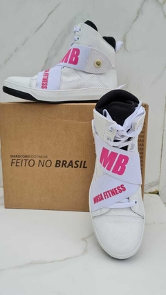 BOTA HARDCORE FOOTWEAR EXCLUSIVA MB BRANCA COM PINK - comprar online