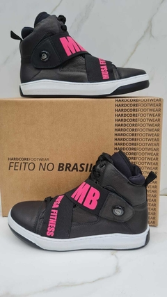 BOTA HARDCORE EXCLUSIVA MB PRETA COM PINK na internet