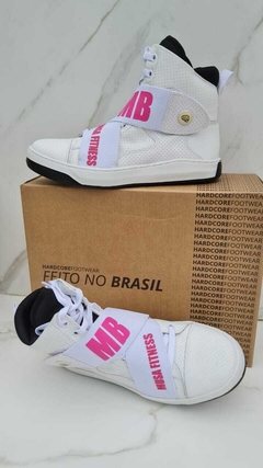 BOTA HARDCORE FOOTWEAR EXCLUSIVA MB BRANCA COM PINK - comprar online