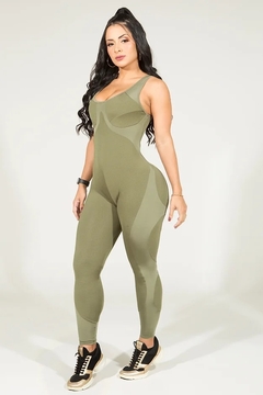 Macacão Fitness Olea Apple Booty Verde Dynamite